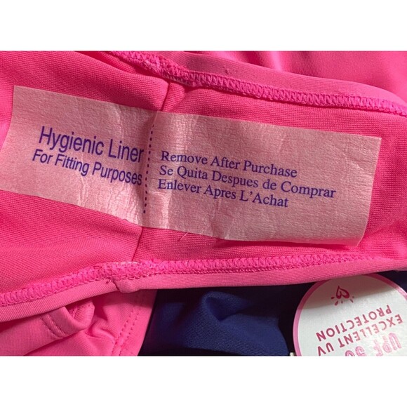 Justice Tankini Bathing/Swim Suit~Blue/Pink Size 16 NEW! - Picture 6 of 6